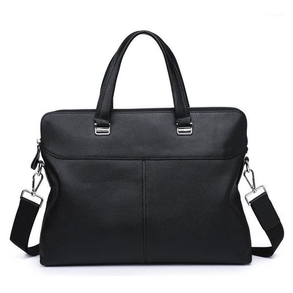 

briefcases horizontal business casual cowhide leather men's totes bag handbag soft shoulder messenger lapbriefcase1