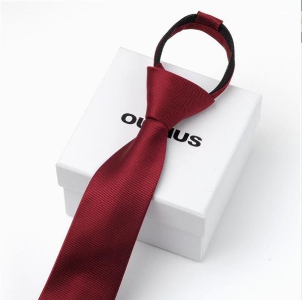 

japanese style business professional one zipper ties fashionable clothing stripes tie lazy easy zipper tie men purple blue1, Blue;purple