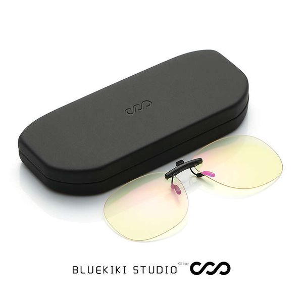 

lanqi anti blue light myopia office computer game goggle eye protection glasses clip, Black