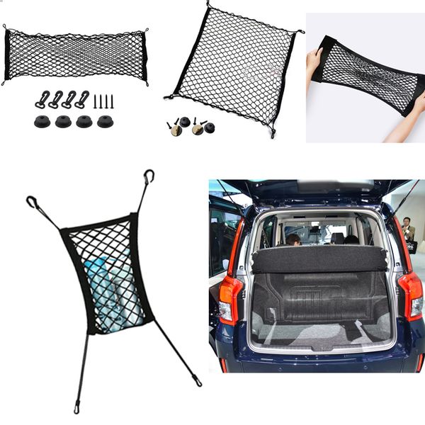 

for toyota jpn taxi car vehicle black rear trunk cargo baggage organizer storage nylon plain vertical seat net