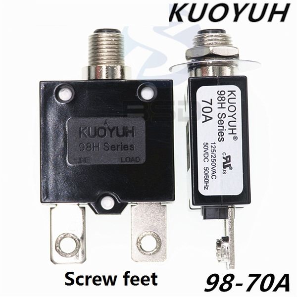 

98h series 70a circuit breakers taiwan kuoyuh overcurrent protector overload switch motor instrument water pump protector