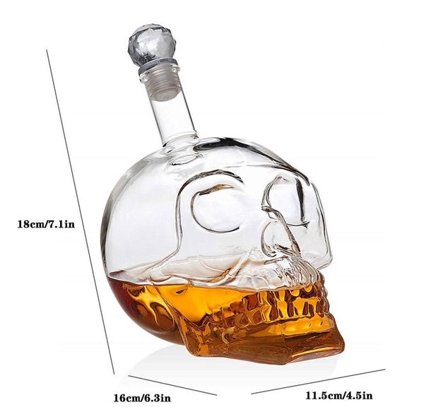 

creative crystal skull head bottle whiskey vodka wine decanter bottle whisky beer glass spirits cup water glass bar home gt151 wmtgeju
