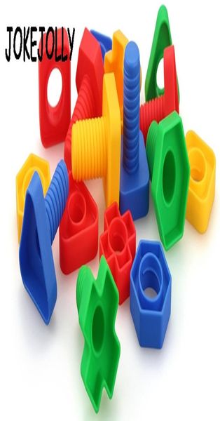 

10 sets screw building blocks plastic insert blocks nut shape toys for children educational toys scale models gyh jllkzh ly_bags