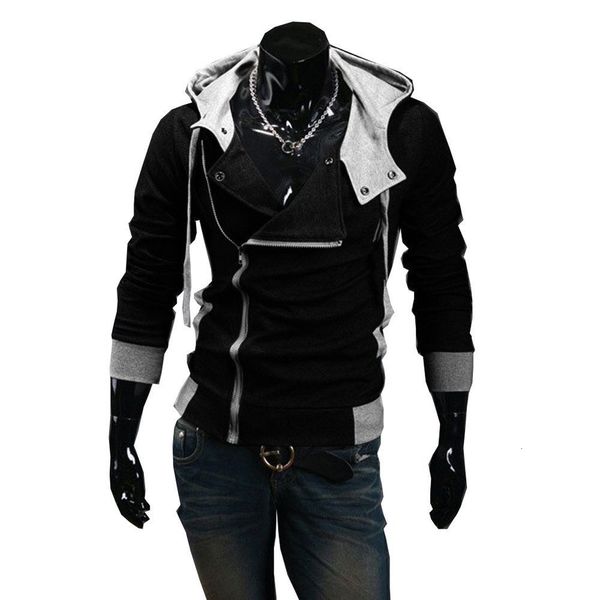 

wholesale- autumn & winter zipper casual slim long sleeve hiphop assassin creed hoodies sweatshirt outerwear jackets ing, Black