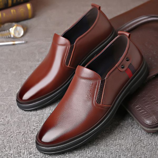 

style british business comfortable wedding dress slithering in lazy shoes gentlemen apartment moccasins zapatos hombre tennis man jicb, Black