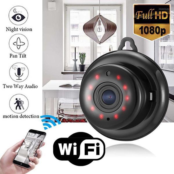 Kameralar V380 Mini WiFi 1080 P HD IP Kamera Kablosuz CCTV Kızılötesi Gece Görüş Hareket Algılama 2-Way Ses İzleyici Ev Security1