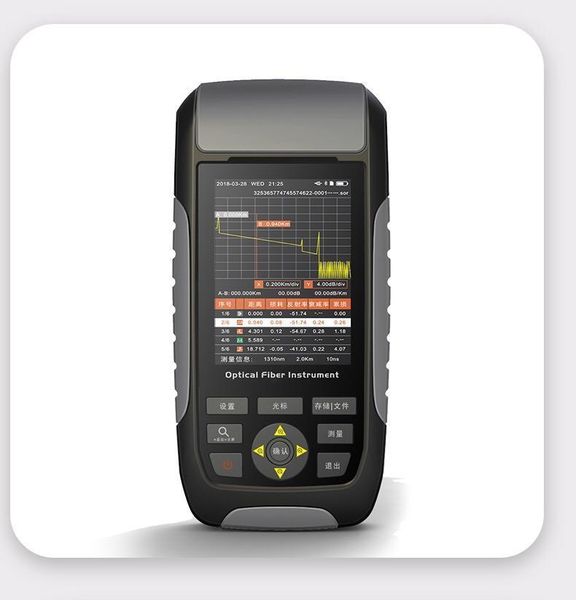 

ulaalula fiber optic equipment mini otdr reflectometer 3.2 inch color lcd with vfl and opm event map 22db for 80km cable ethernet tester1