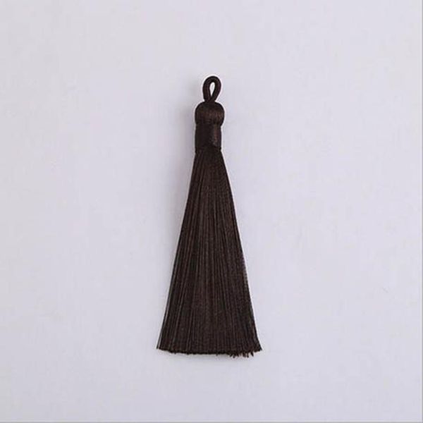 

10pcs 8cm colorful polyester silk tassel with pull ring for hanging earring charms making diy jewlery pendants accessories h sqcziu