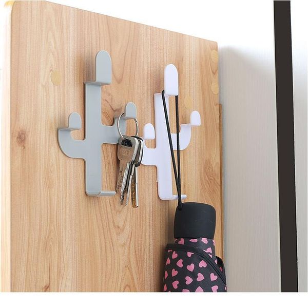 

1 pcs cactus shaped hooks key towel rack seamless adhesive hook clothes hook kitchen bathroom storage rack home de bbyozd