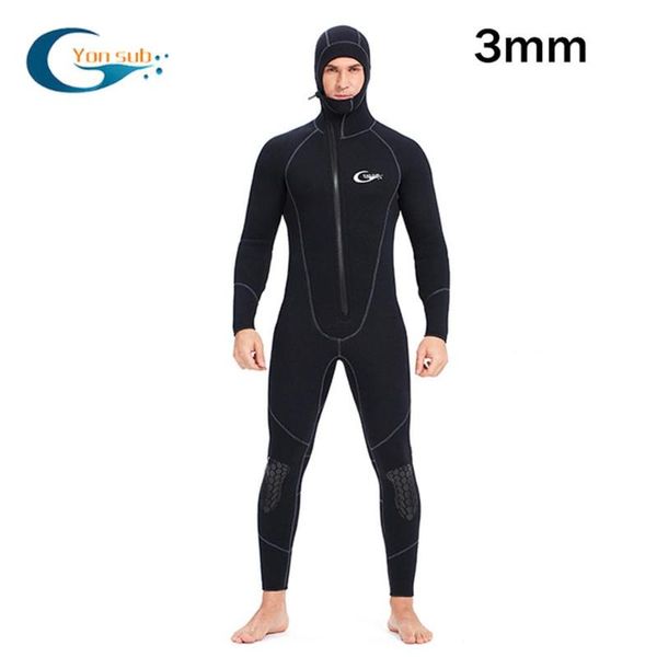 

mens wetsuit 1.5mm/3mm scuba diving wetsuits hooded front zipper full body suit for cold water
