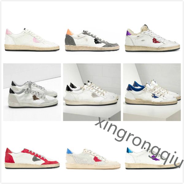 

italy deluxe brand ball star sneakers golden classic white star do-old dirty shoe goose designer man women casual shoes fashion quality, Black