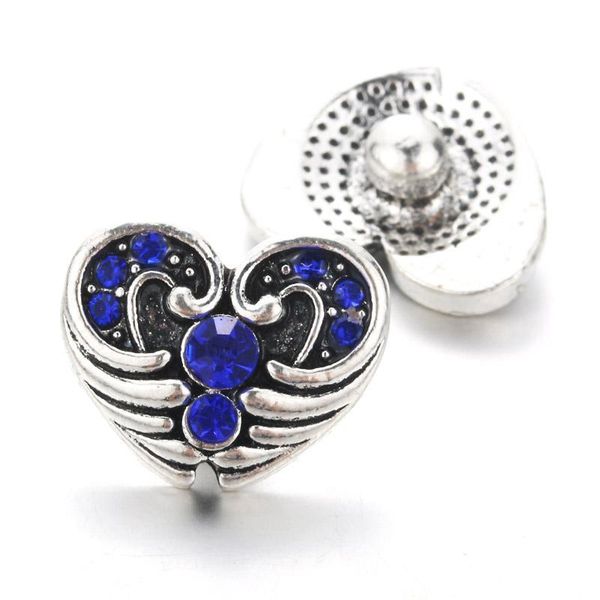 

creative 10pcs lot bee heart snap jewelry 12mm snap buttons with rhinestone charm button fit snap bracelets bangles for women h jllfcz