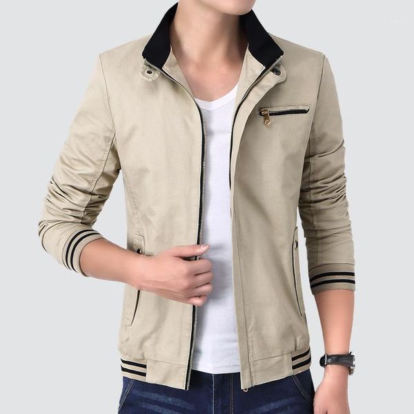 

2020 spring jacket men cotton slim fit jackets mens bomber jacket streetwear fashion coats male baseball clothes men1, Black;brown