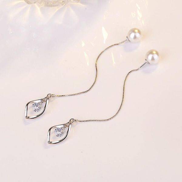 

dangle & chandelier mengyi girl's fashion elegant tassel earrings charm wedding drop women's high grade gift outer banks party 92, Silver