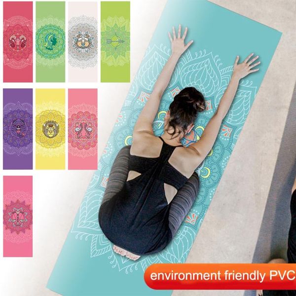 

yoga mats 173*61cm thick non-slip constellation pattern mat pad for exercise fitness pilates carpet beginner gymnastics