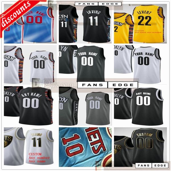

screen printed 11 kyrie 7 kevin irving durant 6 deandre spencer 26 dinwiddie joe 12 harris caris levert 31 jarrett allen 72 biggie jerseys, Black;red