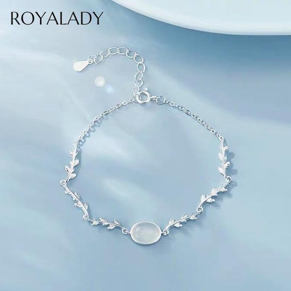 

fashion natural moonstone charms bracelet for women girls 2020 concise silver plated moon stone bracelet&bangles fashion jewelry, Red;blue