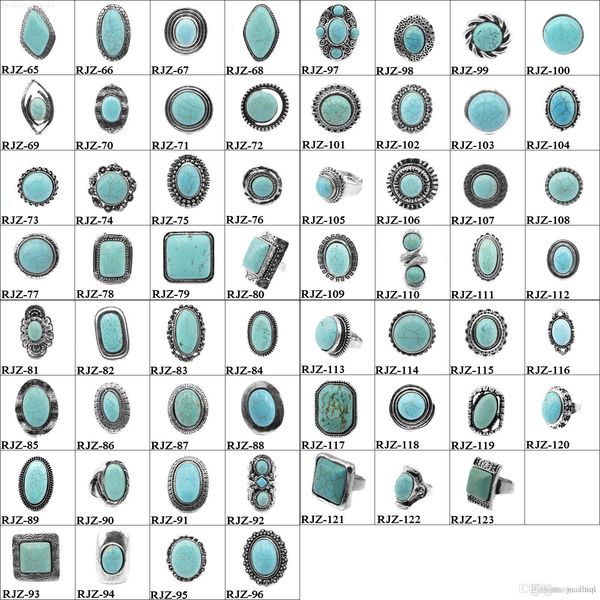 

factoryyw5gquality 112 styles vintage turquoise high natural stone rings fashion costume gemstone female&male ring jewelry siz, Golden;silver