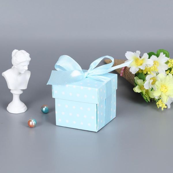 

gift wrap 10pcs wedding table decorations birthday boxes valentine's day blue pink dot party favor candy buffet treat