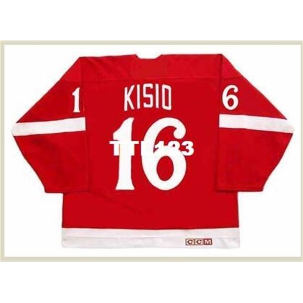 

men #16 kelly kisio detroit red wings 1982 ccm vintage hockey jersey or custom any name or number retro jersey, Black