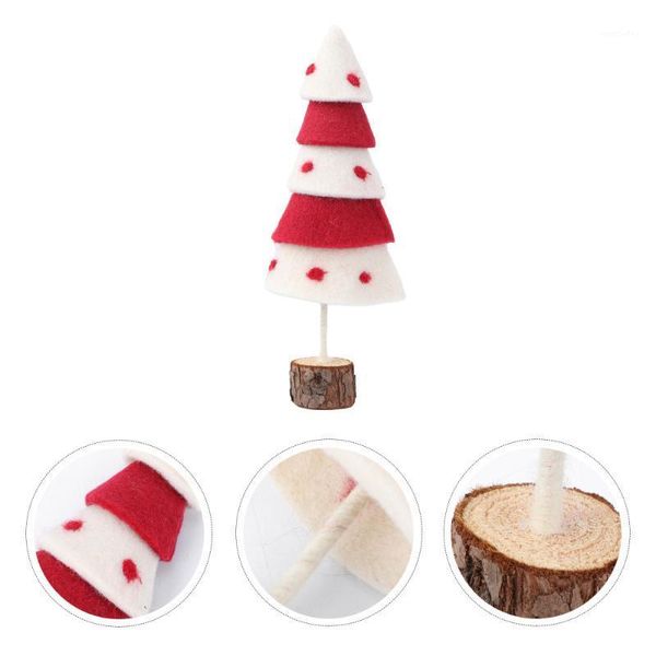 

christmas decorations 1pc mini felt tree deskornament table decor (white 1