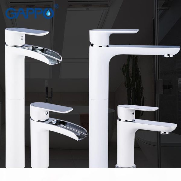 

gappo white chrome brass basin faucets waterfall faucet basin mixers sink taps tall bathroom water taps rainfall mixer griferia