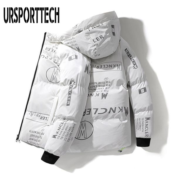 

men's casual winter fashion letter tight filler bomber jacket, oversized jacket, Black
