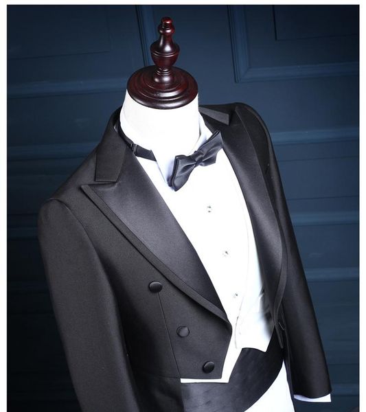 

men's suits & blazers 2021 custom-tailor slim fit shiny silver 1 buttons groom tuxedos groomsman men wedding bridegroom jacket+pants+ve, White;black