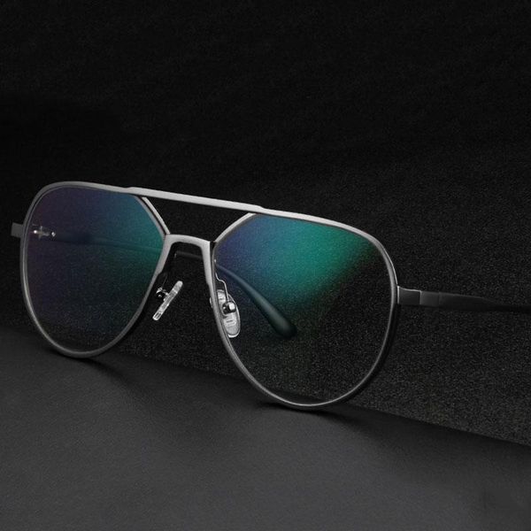 

new arrival full rim aluminum-magnesium alloy frame glasses for male with anti-bliue light lenses optical spectacles, Black