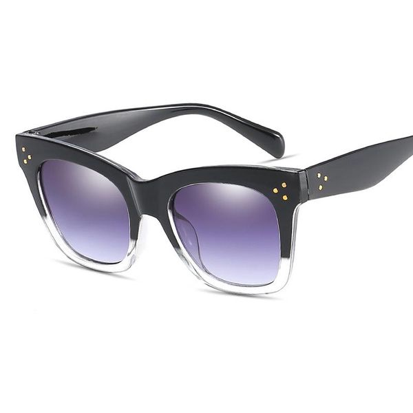 

sunglasses fashion cat eye women brand design vintage female glasses retro sun for uv400, White;black