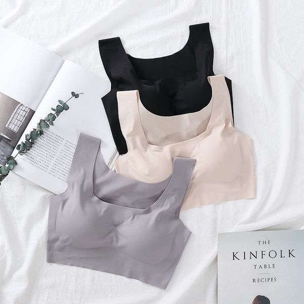 

2021 bras for women underwear lingerie solid bra seamless push up cotton bralette brassiere wireless vest1, Red;black