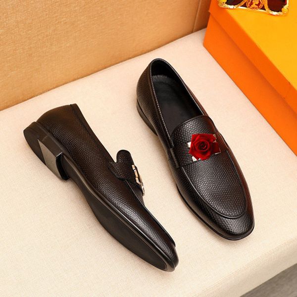 

original box] luxury fashion mens gommino dress casual party loafers shoes cowskin single shoe slip on wedding pumps black size38-45