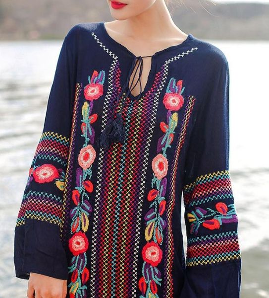 

summer new women embroidered long-sleeve as beach 6mii, Black;gray