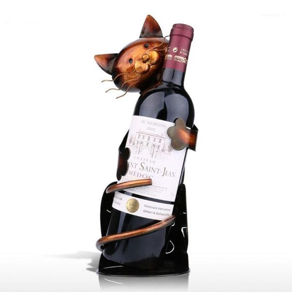

creative cat wine rack wine holder shelf metal practical sculpture stand home decoration interior crafts christmas gift1