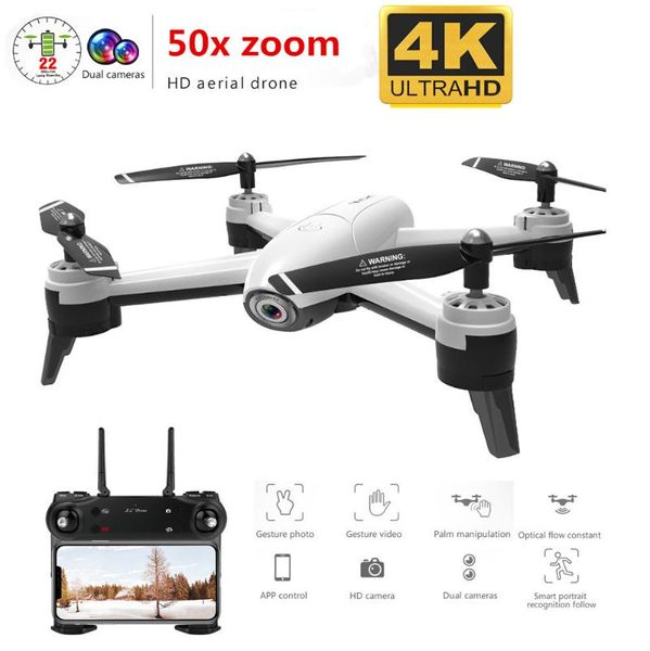 

new wifi fpv rc drone 4k camera optical flow 1080p hd dual camera aerial video rc quadcopter aircraft quadrocopter toys kid