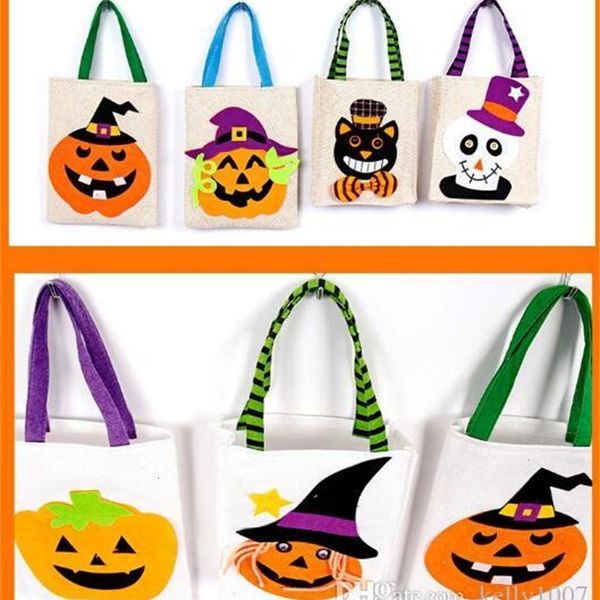 

pumpkin,devil,spider 2020 large cotton hand sale canvas printed halloween candy gift bags a11