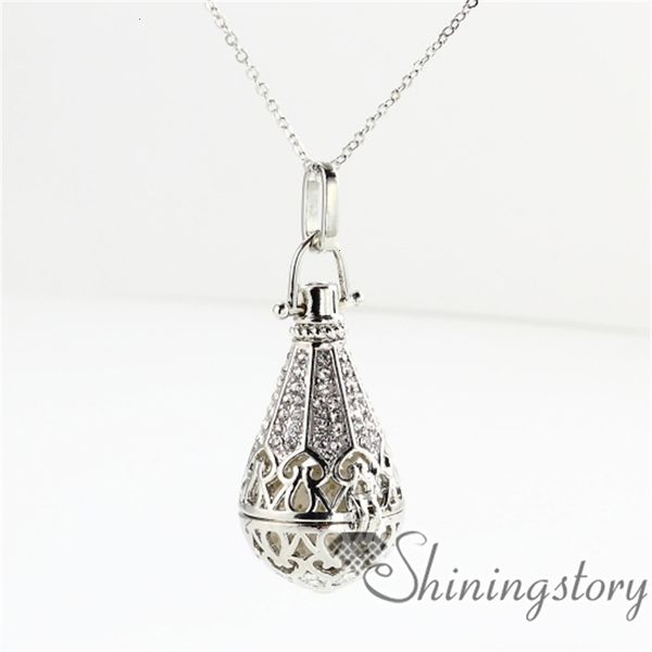 

essential metal openwork volcanic stone wholesale teardrop necklace jewelry perfume necklaces oil diffcmkq
