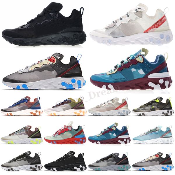 

2021 react vision 55 87 run shoes for mens womens jogging walking sneakers sail light bone men women trainer designer chaussures