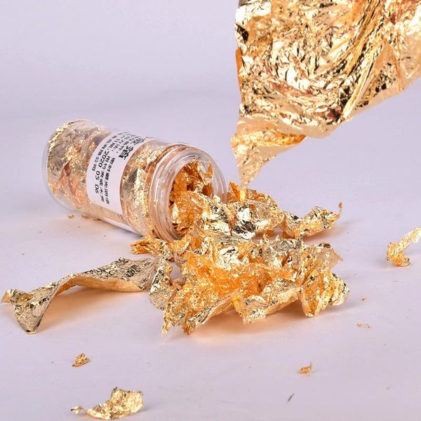 

other event & party supplies 1pcs edible grade genuine gold leaf schabin flakes 2g 24k decorative dishes chef art cake decorating tools choc
