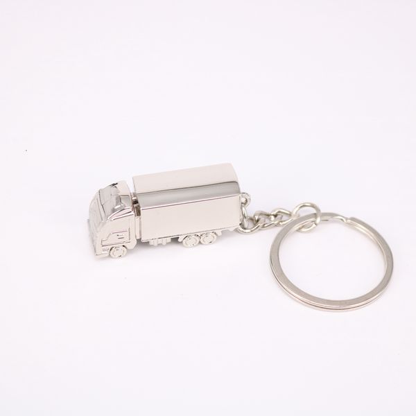

lorry key cute car metal ring keyfob truck keychain creative gift lovely keyring kc24, Silver