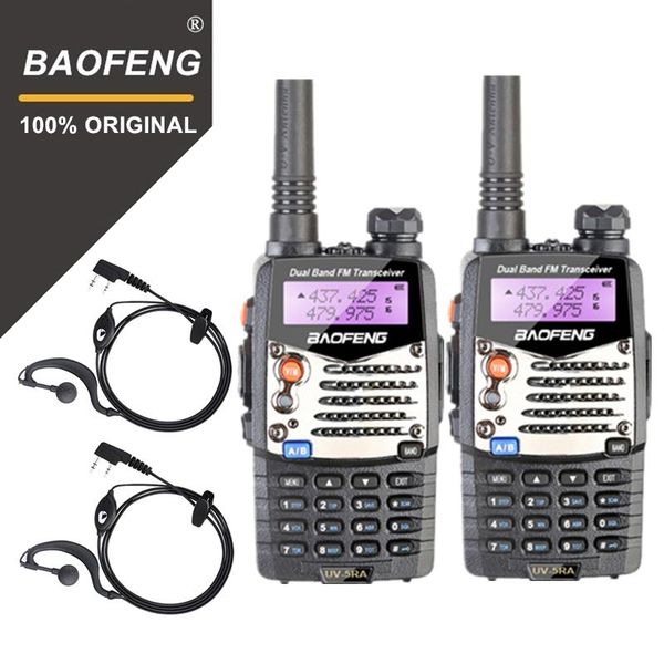 

walkie talkie 2pcs baofeng uv5ra uv-5ra upgraded version uhf vhf dual band cb radio vox fm transceiver for hunting two way
