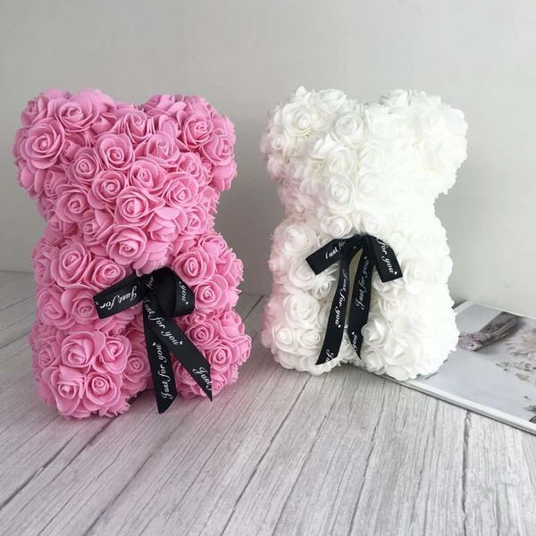 

soap foam rose bear bear roses teddi bear gift box rose flower artificial new year wedding gifts women valentines christmas gift f wmtzlm