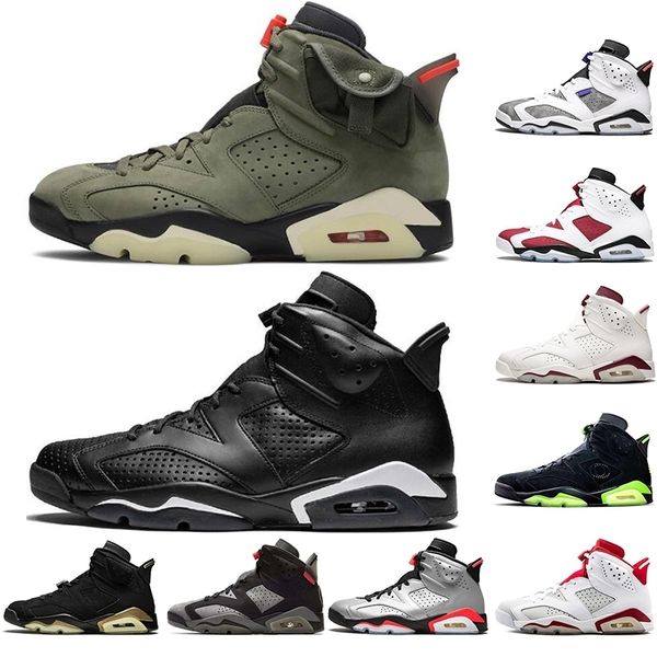 

jumpman 6 6s basketball shoes travis scotts carmine infrares reflections of champion golden harvest oreo mens trainers sport sneakers 7-13
