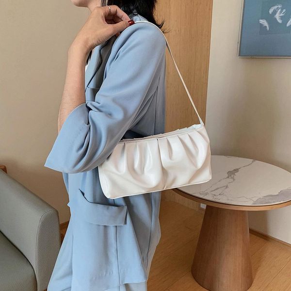 

женская плиссированная сумка для плисси классическая текстура творческий тонкий дизайн шикарно чистого цвета pu портативные модные сумки кош