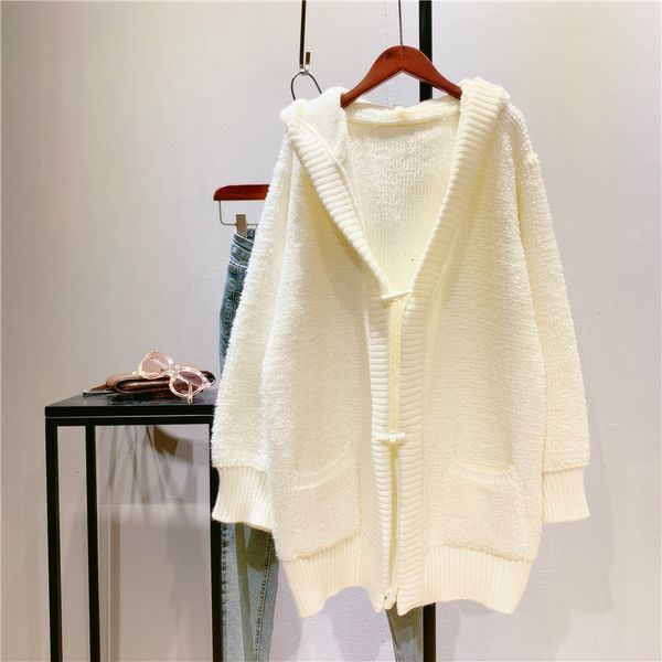 

2021 new spring poncho sleeve loose knitting coat cardigans long sweater jumper women cape q641, White;black