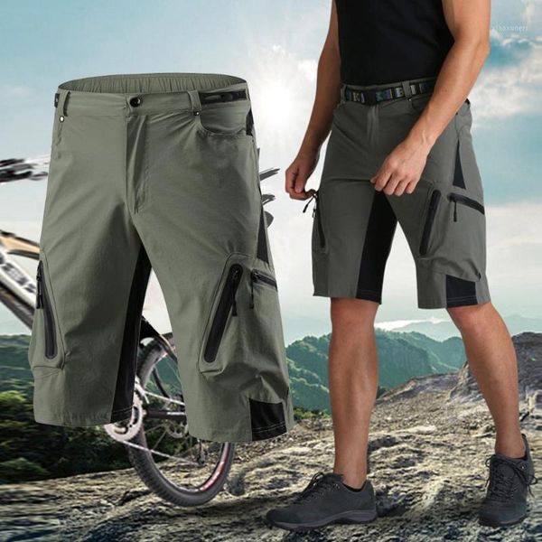 

gym clothing men's cycling shorts loose sports outdoor hiking mountain bike pants summer quick drying breathable resistant 20211, White;black