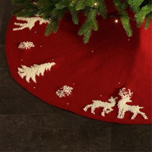 

вязаные рождественские украшения деревьев юбка шерстяное дерево нижнее фартук проведение макет рождественские поставки трехмерных лося