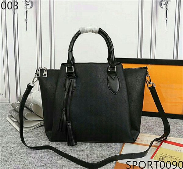 

original 20ss woman leather woven handle handbag with pinhole pattern perforated simple shoulder bag large space shopping