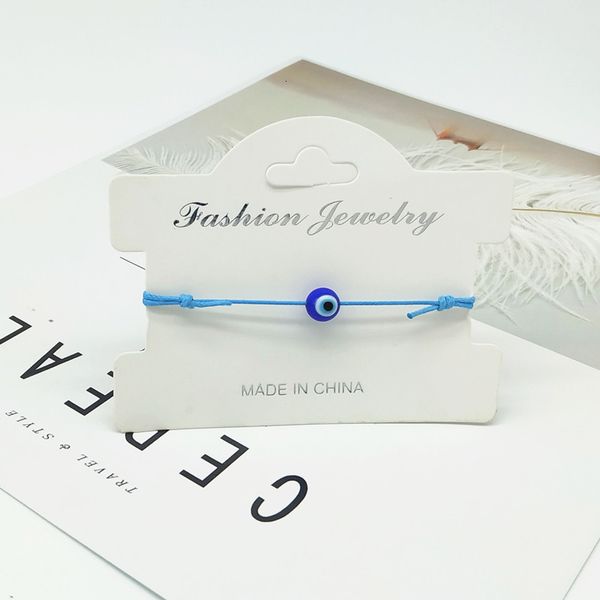 

evil 20pcs/lot eye string red blue cord adjustable bracelet diy good lucky jewelry
