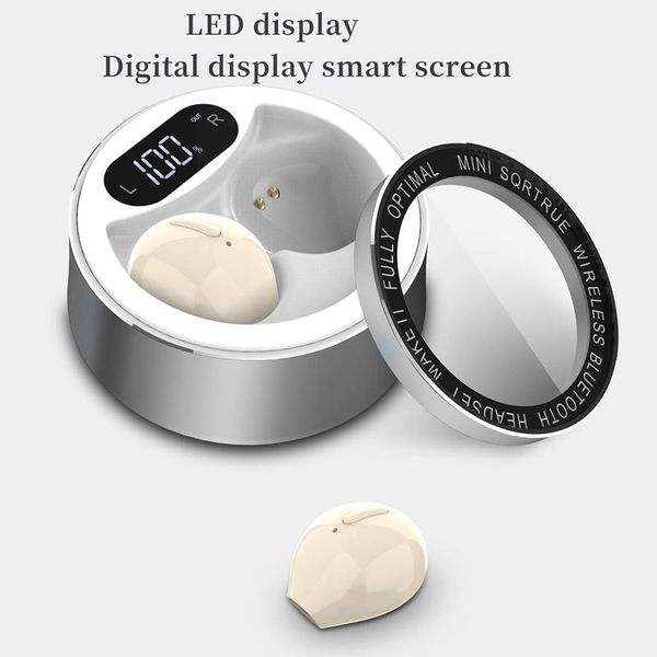 

hfes wireless bluetooth 5.0 headset tws new binaural mini in-ear stereo digital display bluetooth headset
